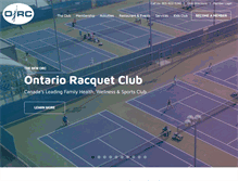 Tablet Screenshot of ontarioracquetclub.com